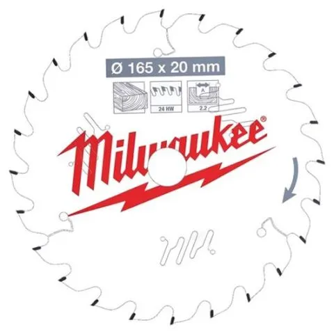 CSB P W Milwaukee Sågklinga 165x2,2x20 mm, 24T Fynd